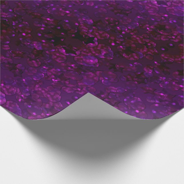 Papier Cadeau Emballage de vacances, parties scintillant, lueur, (Coin)