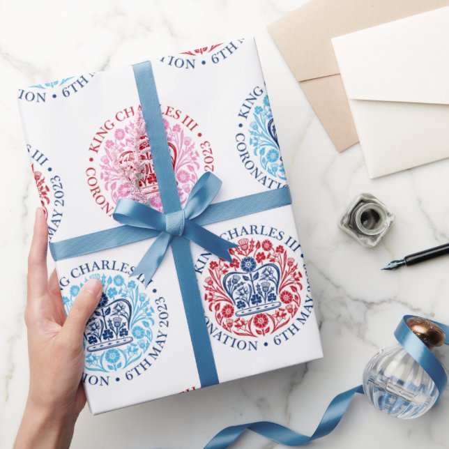 Papier Cadeau Emblème DE CORONISATION KING CHARLES III (Cadeaux)