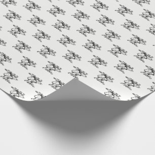Papier Cadeau Emblème de crête au lion héraldique debout