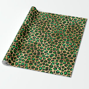 Papier Cadeau Emerald and Gold Safari Series Design 8