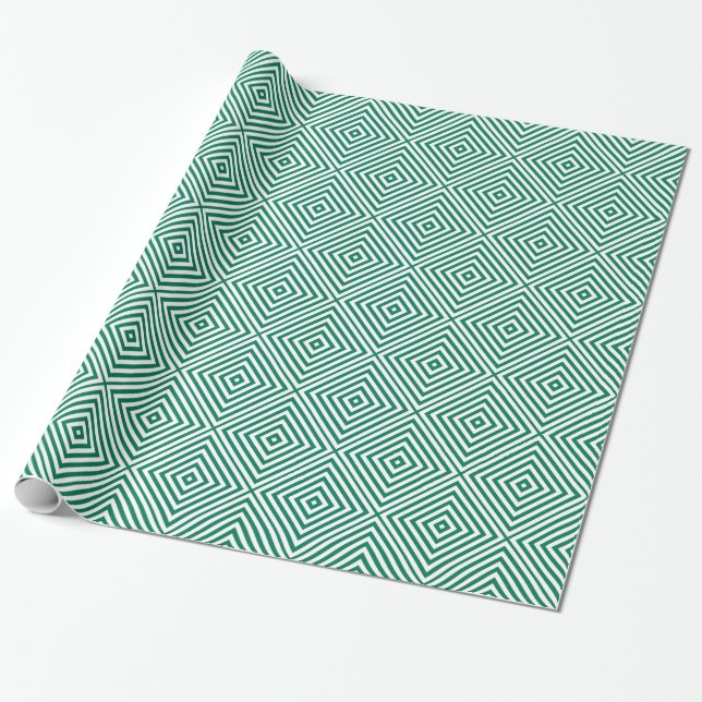 Papier Cadeau Emerald Diamond Chevron à Emporiomoffa (Déroulé)