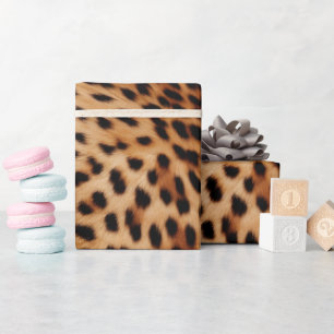 Papier Cadeau Empreinte de léopard Brown de crème