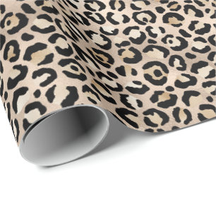 Papier Cadeau Empreinte de léopard Gold de Glam Ombre