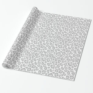 Papier Cadeau Empreinte de léopard gris