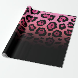 Papier Cadeau Empreinte de léopard Parties scintillant rose