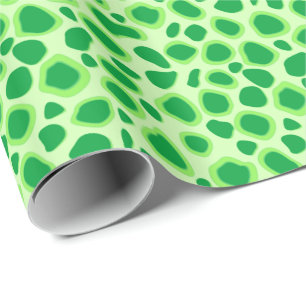 Papier Cadeau Empreinte de léopard - Tons de Lime Vert