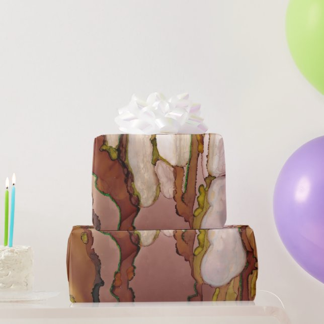 Papier Cadeau Empreinte d'encre d'alcool de l'imagination de bro (Cadeaux de fête)