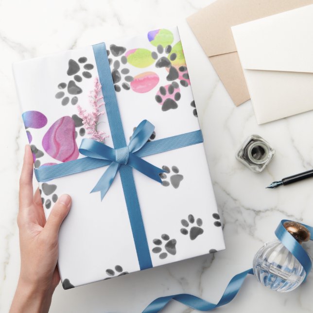 Papier Cadeau Empreintes pour animaux (Cadeaux)