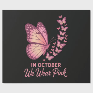 Papier Cadeau En Octobre Papillon Rose Poitrine