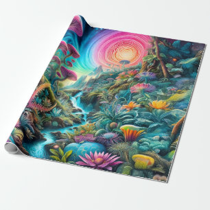 Papier Cadeau Enchanted Psychedelic Dreamscape