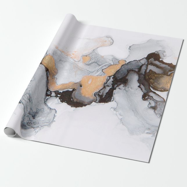 Papier Cadeau encre Abstraite et arrière - plan acrylique. Tenda (Déroulé)