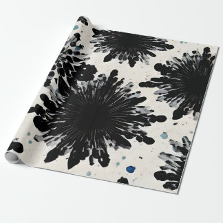Papier Cadeau Encre noire : Conception abstraite Cool