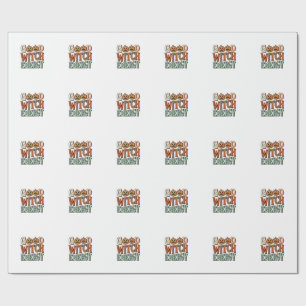 Papier Cadeau Énergie de bonne sorcière Création vectorielle Hal