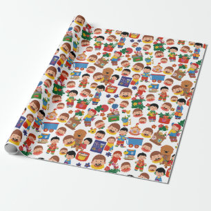 Papier Cadeau Enfants avec des jouets 