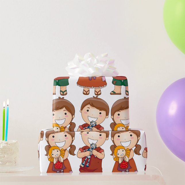 Papier Cadeau Enfants Avec Jouets (Créateur téléchargé)