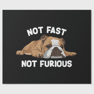 Papier Cadeau English Bulldog Sleeping Not Fast Not Furious Funn