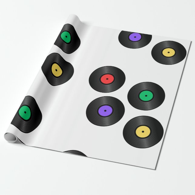 Papier Cadeau "Enregistrements colorés" (Déroulé)