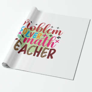 Papier Cadeau Enseignant Problème d'art Solveur Math Enseignant