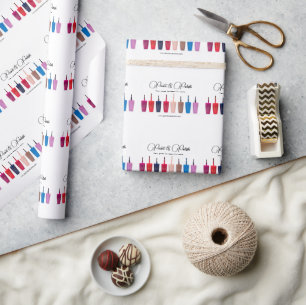 Papier Cadeau Ensemble de couleurs de vernis à ongles Salon de m