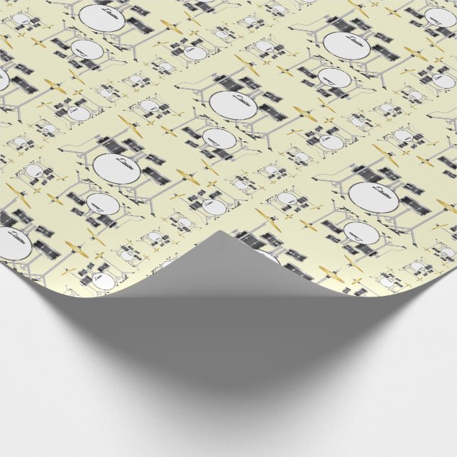 Papier Cadeau Ensemble de tambour Musique de groupe d'enseignant (Coin)