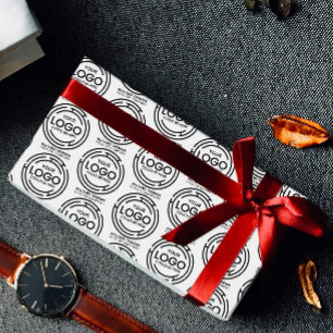 Papier Cadeau Entreprise Marquée Événement Votre Logo Ici Entrep