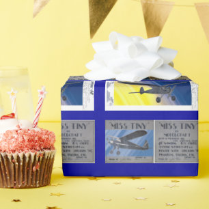 Papier Cadeau Enveloppe cadeau - Avions modèle antique