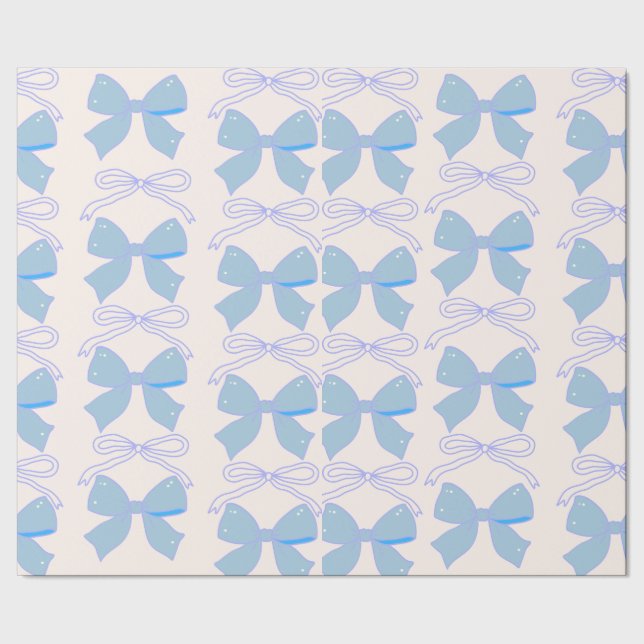 Papier Cadeau Enveloppe cadeau Baby shower Bow bleu (Couture)