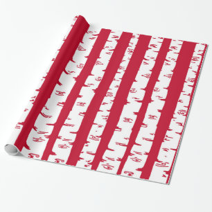 Papier Cadeau Enveloppe cadeau Birch Trees / Rouge