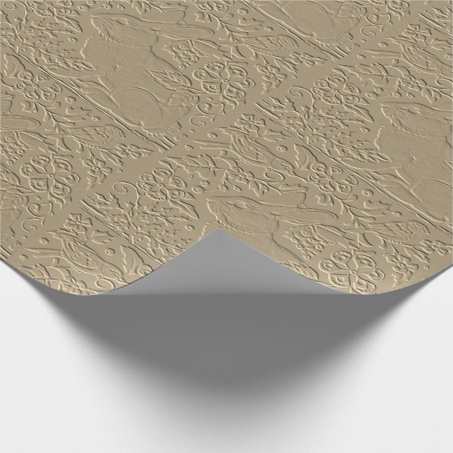 Papier Cadeau Enveloppe cadeau Brown papier lapin Embossé Bird F (Coin)