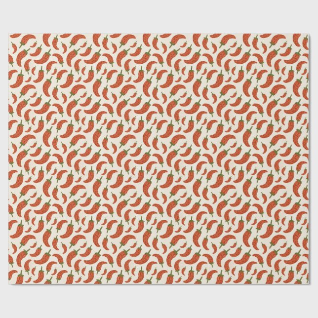 Papier Cadeau Enveloppe cadeau Chili Pepper Watercolor (Plat)