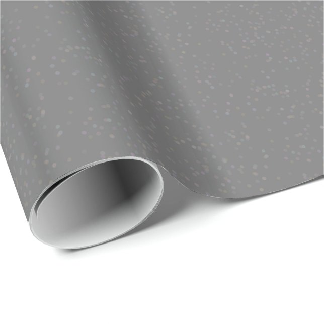 Papier Cadeau Enveloppe cadeau Confetti Silver Stardust (Coin rond)