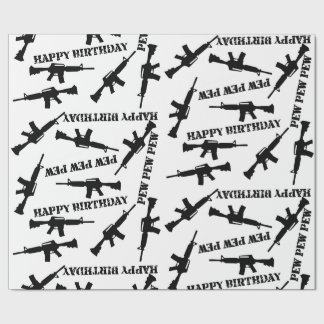 Papier Cadeau Enveloppe cadeau d'anniversaire à thème Ar-15