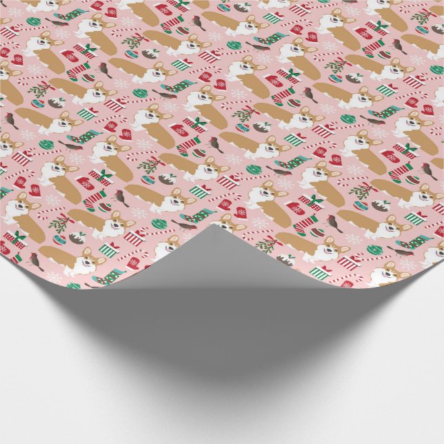 Papier Cadeau Enveloppe cadeau de Noël de Corgi (Coin)