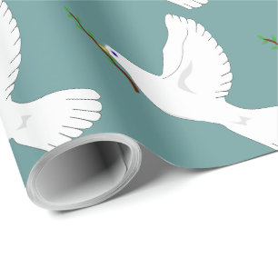 Papier Cadeau Enveloppe cadeau de Noël de la colombe blanche