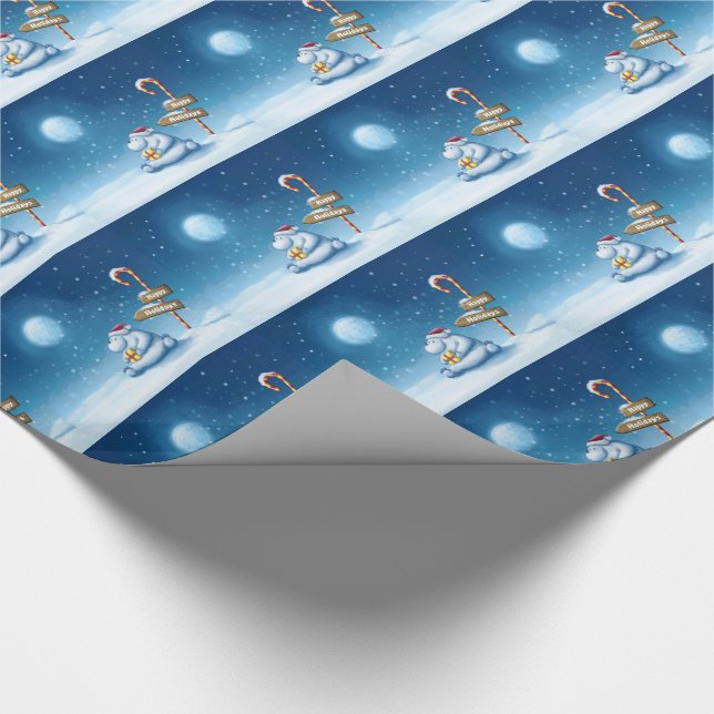 Papier Cadeau Enveloppe cadeau de Noël/Ours polaire de Noël (Coin)