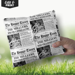 Papier Cadeau Enveloppe cadeau de Pâques personnalisée, papier d