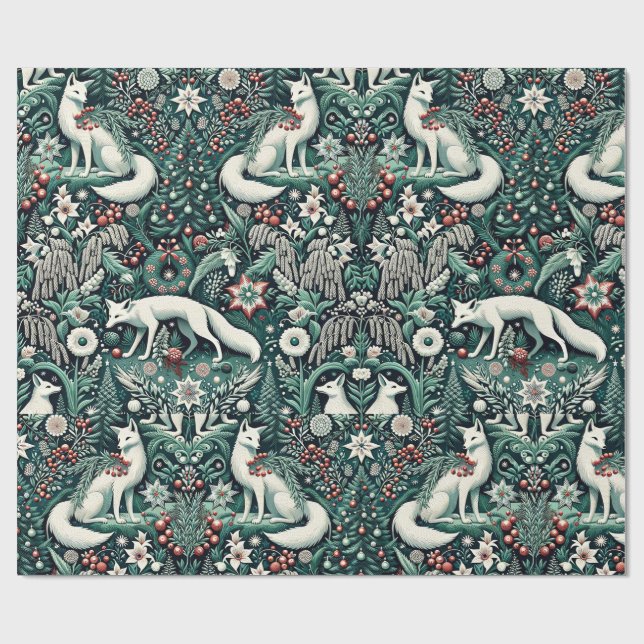 Papier Cadeau Enveloppe cadeau de vacances Arctic Fox I (Plat)