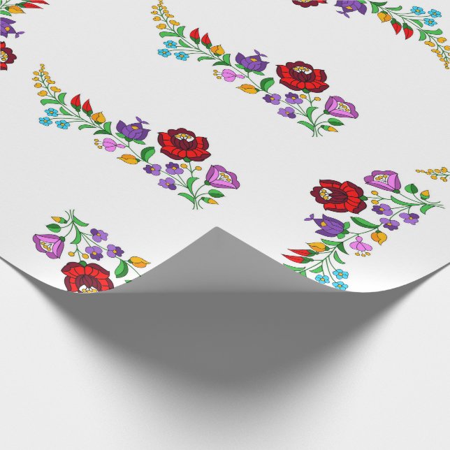 Papier Cadeau Enveloppe cadeau design de fleurs hongroises (Coin)