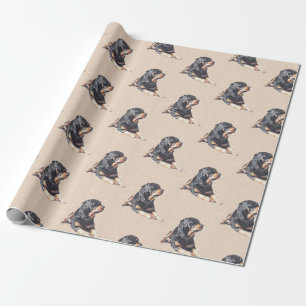 Papier Cadeau Enveloppe cadeau Dog Art Rottweiler