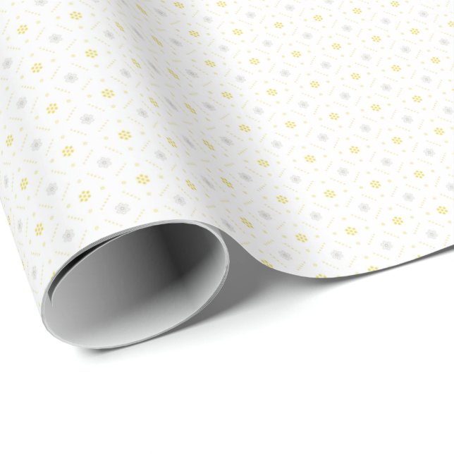 Papier Cadeau Enveloppe Cadeau Golden Blossom Harmony (Coin rond)