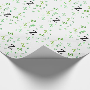 Papier Cadeau Enveloppe cadeau - Lettres mélangées en vert