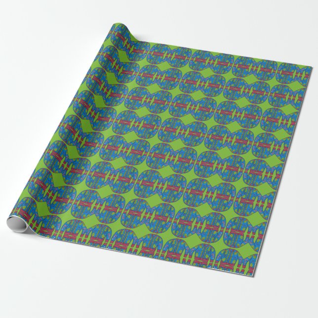 Papier Cadeau Enveloppe cadeau Noël Cardigan (Déroulé)