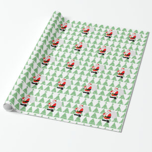 Papier Cadeau Enveloppe cadeau - Père Noël et Arbres