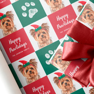 Papier Cadeau Enveloppe cadeau photo Empreinte de patte de chien