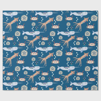 Papier Cadeau Enveloppe cadeau pour animaux de mer pour enfants