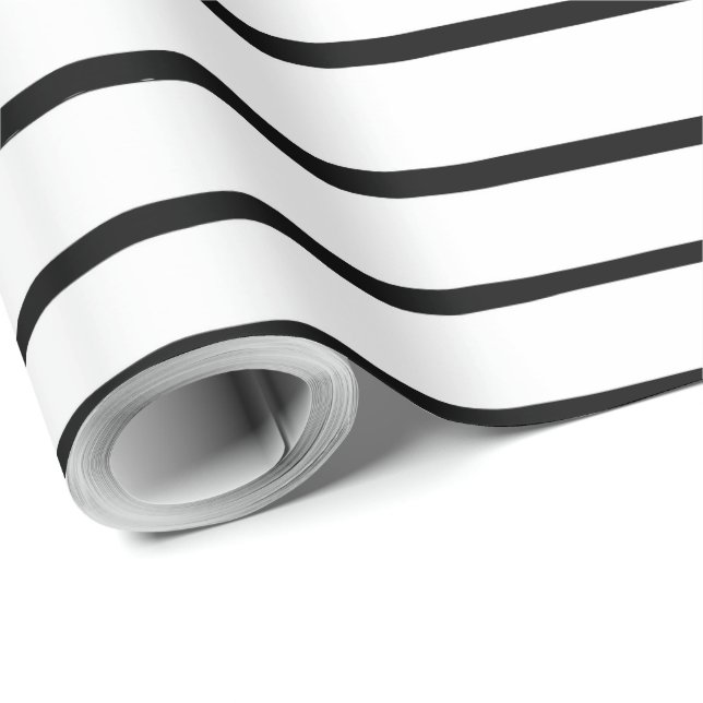 Papier Cadeau Enveloppe cadeau pour bandes blanches et noires (Coin rond)