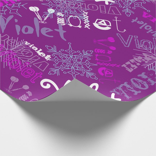 Papier Cadeau Enveloppe cadeau pourpre Flammes de neige lacée pe (Coin)
