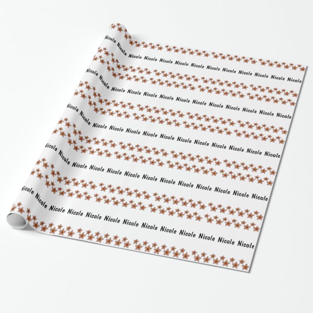 Papier Cadeau Enveloppe cadeau Star Holiday personnalisée (Déroulé)