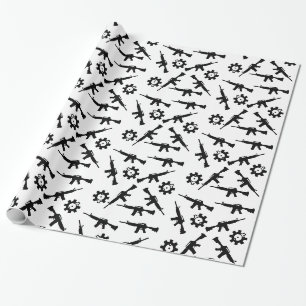 Papier Cadeau Enveloppe cadeau thématique AR-15.