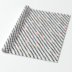 Papier Cadeau Enveloppe cadeau Unisex Black White Red & Green Po